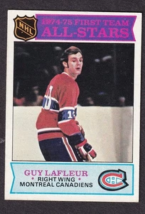 1975-76 Topps NHL Hockey card #290 Montreal Canadiens Guy Lafleur All-Star - Picture 1 of 2