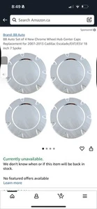 SET 4 NEW Chrome 18" Wheel Hub Center Caps for 2007-2013 CADILLAC ESCALADE - Picture 1 of 7