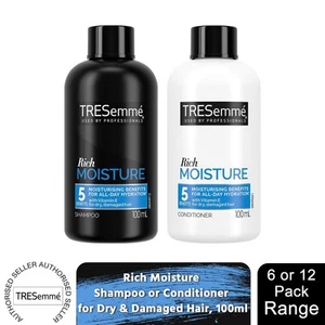 Tresemme Moisture Rich Shampoo or Conditioner for Damaged Hair 100ml, 6 or 12 Pk - Picture 1 of 44