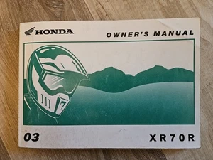 OEM O/M 2003 Honda XR70R off road motorcycle Owner's Manual P/N 31GCF660 - Picture 1 of 5