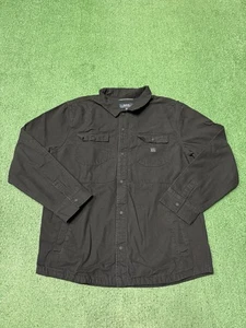 Roark Hebrides ungefütterte Jacke Herren Größe Large schwarz Arbeit Overshirt Hausarbeit Druckknopf - Bild 1 von 14