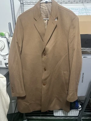 Saks Fifth Avenue 100% Cashmere Overcoat * Brown * Size 44* Coat Three Button - Image 1 of 4