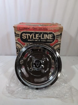 New Set Of 4 DEL-MET Dual Nickel Chrome Plate Wheel Covers Hubcaps For 13" Wheel - Image 1 of 4