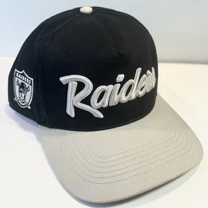 Cappello Oakland Las Vegas Raiders marca '47 retrò scritta snapback berretto bicolore - Foto 1 di 10