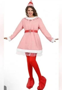Women’s Elf Movie Jovie Costume Pink Red White L New - Picture 1 of 16