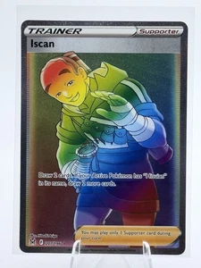 Iscan Full Art Rainbow Holo Secret Rare Pokemon Card Lost Origins 207/196 - Picture 1 of 2