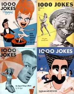 28 Old Issues of 1000 Jokes Illustrated Humor Funny Comic Jokes Magazines on DVD - Picture 1 of 12