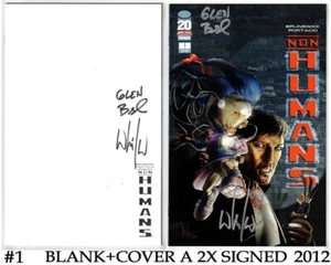NON-HUMANS #1 (2012)- NYCC BLANK+CVR A SET-LTD 200- 2X SIGNED PORTACIO+BRUNSWICK - Picture 1 of 5