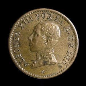 Alfonso XII, 1 Centimo 1912 (Estrella 2) - 15 mm / 1.04 gr. - Picture 1 of 3