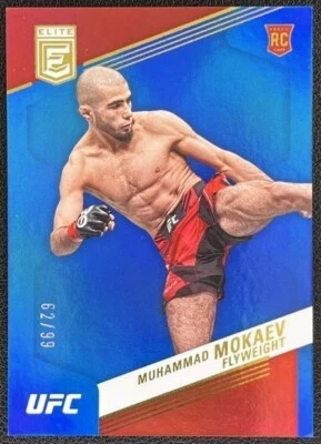 MUHAMMAD MOKAEV ~ 2023 Panini Chronicles Elite UFC Blue RC #249 (#62of99) - Image 1 of 2
