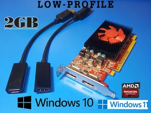 HP Compaq Elite 8100 8200 8300 SFF Video Graphics Card w/ Dual HDMI Adapters - Picture 1 of 1
