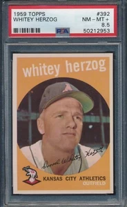 1959 Topps Whitey Herzog #392 PSA 8.5 “NM-MT+”  HOF “CENTERED” BEAUTY SUPERSTAR - Picture 1 of 2