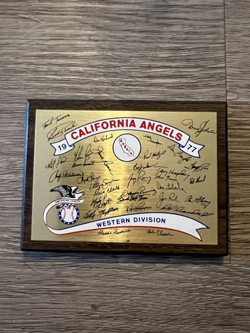 California Angels 1977 Western Division Champions Mini Plaque Great Condition Cover