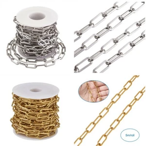 Catene fermacarte in acciaio inox 5 m/rotolo catene cavi collegamento ovale non saldate - Foto 1 di 24