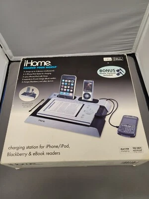 Base de carga multidispositivo IHome iB967 para lectores de iPhone/iPod/BlackBerry/ebook Foto 1 de 2