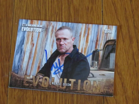 Michael Rooker Autographed Hand Signed Walking Dead Card  Merle Cover
