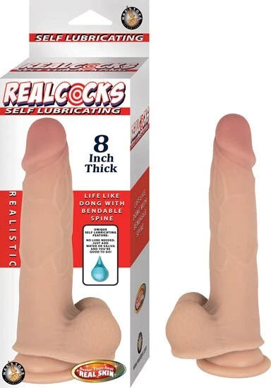 Nasstoys Real Cocks Self Lubricating 8 inches Realistic Thick Dildo, New - Image 1 of 1