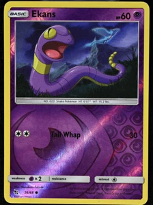 Pokemon TCG - Hidden Fates - Ekans - 26/68 - Common - Reverse Holo LP/NM - Picture 1 of 2