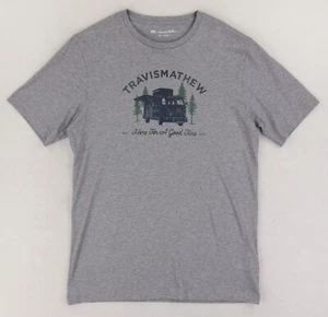 Travis Mathew Here For A Good Time Golf T-Shirt Mens Medium Gray Volkswagen Bus - Picture 1 of 6