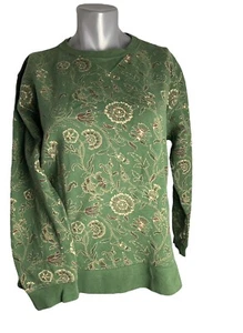 Maglione donna Classic Elements taglia L/G verde girocollo pull over floreale - Foto 1 di 4