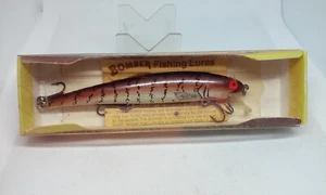 Vtg Bomber Long A Brown River Minnow 15A 4.5" 15AXM3 Screwtail Jerkbait Lure NOS - Picture 1 of 8