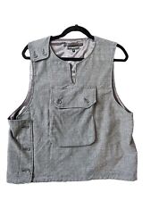 Engineered Garments Glenplaid Wool Cover Vest Size Small