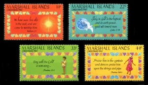 Marshall Islands: 1987 Christmas Bible Verses (160-163) MNH - Picture 1 of 1