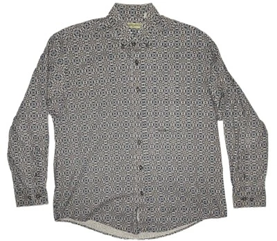 Munsingwear Men’s Large Geometric Print Casual Shirt Long Sleeve Button Down - Image 1 of 4