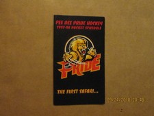 ECHL Pee Dee Pride Vintage Defunct Circa 1997-98 Logo Hockey Pocket Schedule