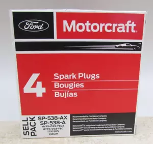 4 PACK OEM Ford Motorcraft SP-538-AX Spark Plugs HYFS-093-YECX - Bild 1 von 1