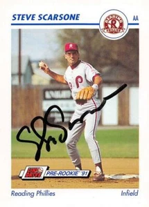 Steve Scarsone autographed baseball card (Reading) 1991 Impel Pre Rookie #518 - Picture 1 of 1