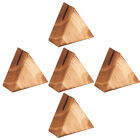 Wooden Triangle Business Card Holder Stand (5pcs) for Desk & Office-XL