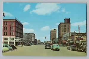 Tuscaloosa Alabama AL Greensboro Avenue Goodyear Letrero Coches Cromo Postal Años 50 - Imagen 1 de 2