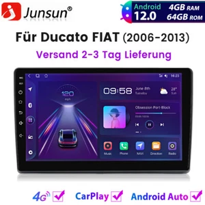 Für Ducato Fiat 2006-2013 Carplay Autoradio Android 12 GPS NAVI WIFI DAB+ 4+64GB - Bild 1 von 12