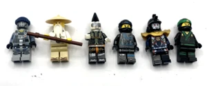Lego Lot of 6 Ninjago Minifigs LLOYD,  ZANE, WU, NYA, PIXAL, JET JACK w/WEAPONS - Picture 1 of 7