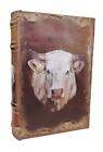 Hohles Buch mit Geheimfach Charolais Rind Kuh Vintage-Stil Buchversteck 20cm