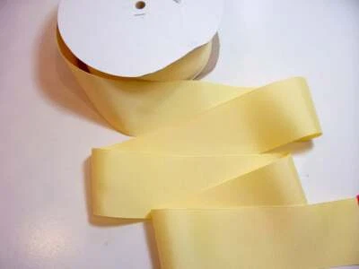 Yellow Grosgrain Ribbon 2 1/4" wide x 5 yards Schiff Banana Cream Polyester B14 - Image 1 of 4