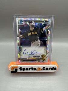 2021 Bowman Chrome 1st Prospect Auto Atomic Ice Refractor Adam Kerner #d /100