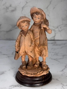 Vintage Giuseppe Armani Sculpture Statue Hobo Two Children ''The Orphans'' Rare - Picture 1 of 8