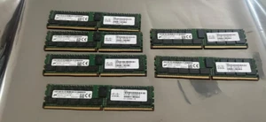Qty.6 Micron 32gb 2RX4 PC4-2400T Memory Modules - Bild 1 von 2