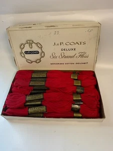 JP Boxed Coats Deluxe 19 Six Strand Floss Embroidery Cross Stitch 141 Devil Red - Picture 1 of 6