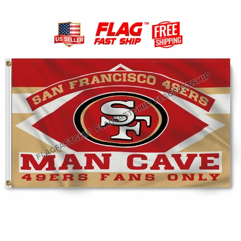 San Francisco 49ers 3x5 Flag Banner NFL Logo FAST FREE Shipping US SELLER Cover