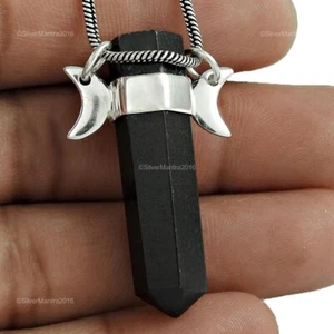 Agosto Onix Piedra 925 Sólido Bodas de Plata Lápiz Compromiso Colgante Joyería - Imagen 1 de 5