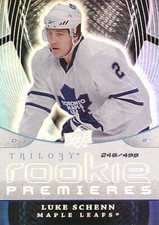 2008-09 UD Trilogy #161 LUKE SCHENN - x/499 Rookie Card - Toronto Maple Leafs