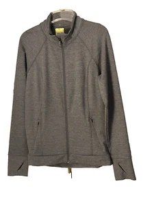 All in Motion Femme Full Zip Jacket Women's Small Charcoal Gray L/S Thumbholes - Picture 1 of 9