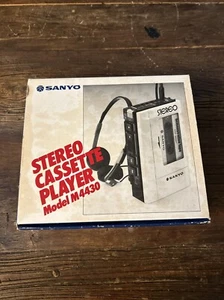 Sanyo M4430 Cassette Player Vintage Walkman. New Old Stock Open Box. - Picture 1 of 21