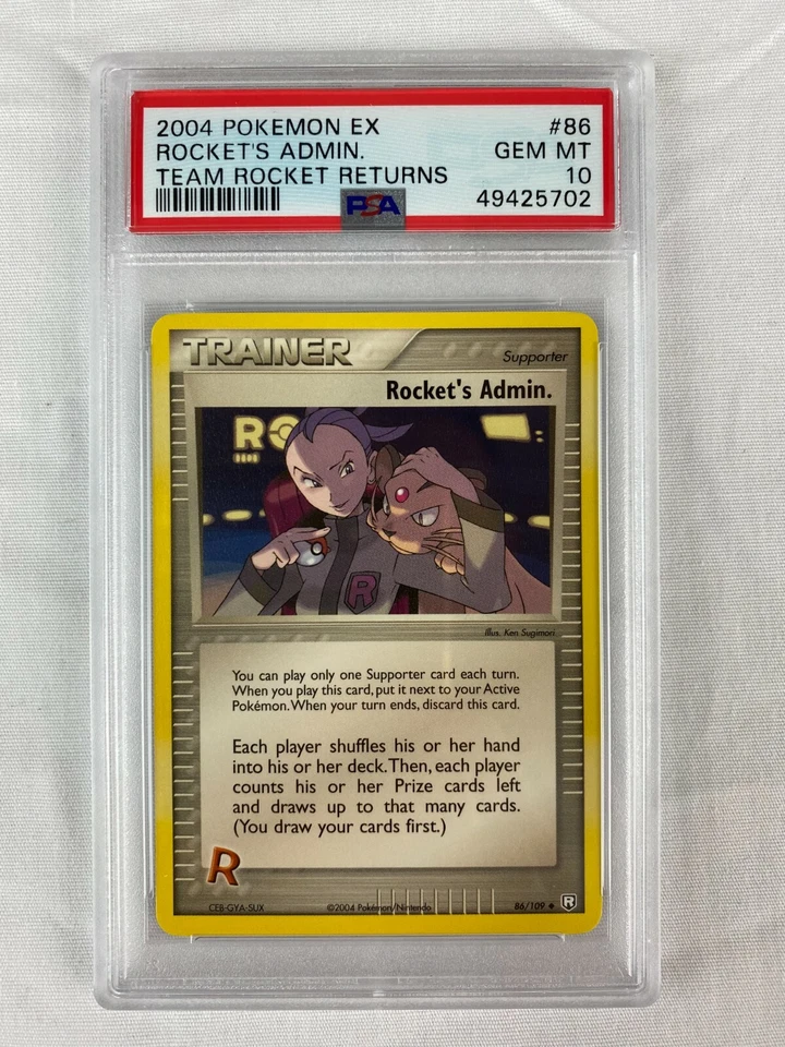 PSA 10 Gem Mint Rocket's Admin. 2004 EX Team Rocket Returns #84 - Image 1 of 1