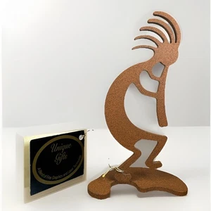 Statua fermacarte Lazart Kokopelli La ballerina di flauto in metallo made in USA - Foto 1 di 14