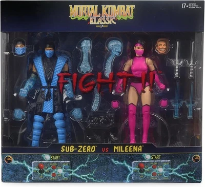 Mortal Kombat Klassic 7 Inch Action Figure 2-Pack - Sub-Zero vs Mileena - Image 1 of 2