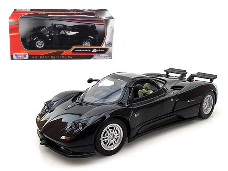 Modelo de coche fundido a presión Pagani Zonda C12 negro 1/24 de Motormax Foto 1 de 1
